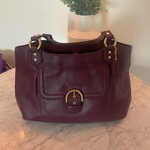 Coach CAMPBELL LEATHER BELLE
CARRYALL - oxblood burgandy NEW WITH TAGS
